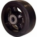 Rwm Casters 5in x 2in Mold-On Rubber Wheel with Roller Bearing for 1/2in Axle - RIR-0520-08